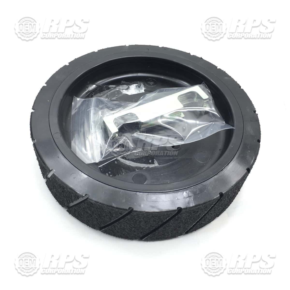 170-6200 - Tire, Black, Poly, 8" OD x 2" W W/Treads and Shims For Transaxle
