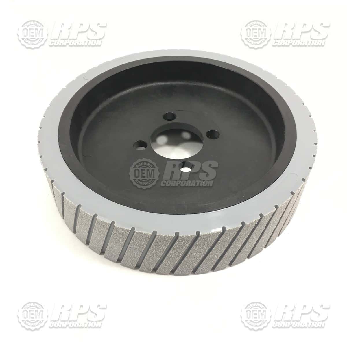 175-6196D - Wheel Assembly,Grey,Poly,10" Plastic Hub, Grooved,w/Bushings