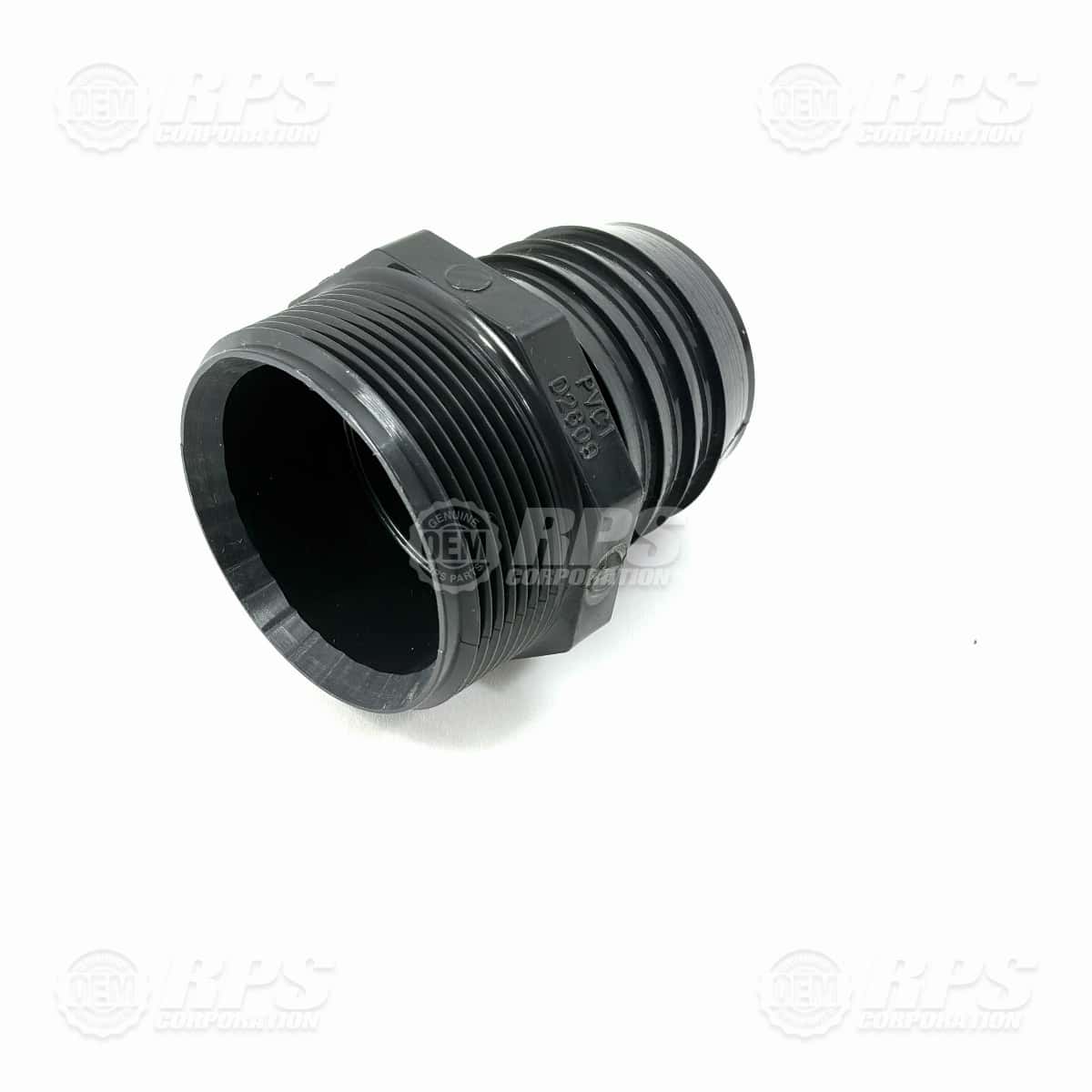 190-1215D - Fitting,2.0" NPT X 1.5" Barb Male, Nylon, Chamfered 