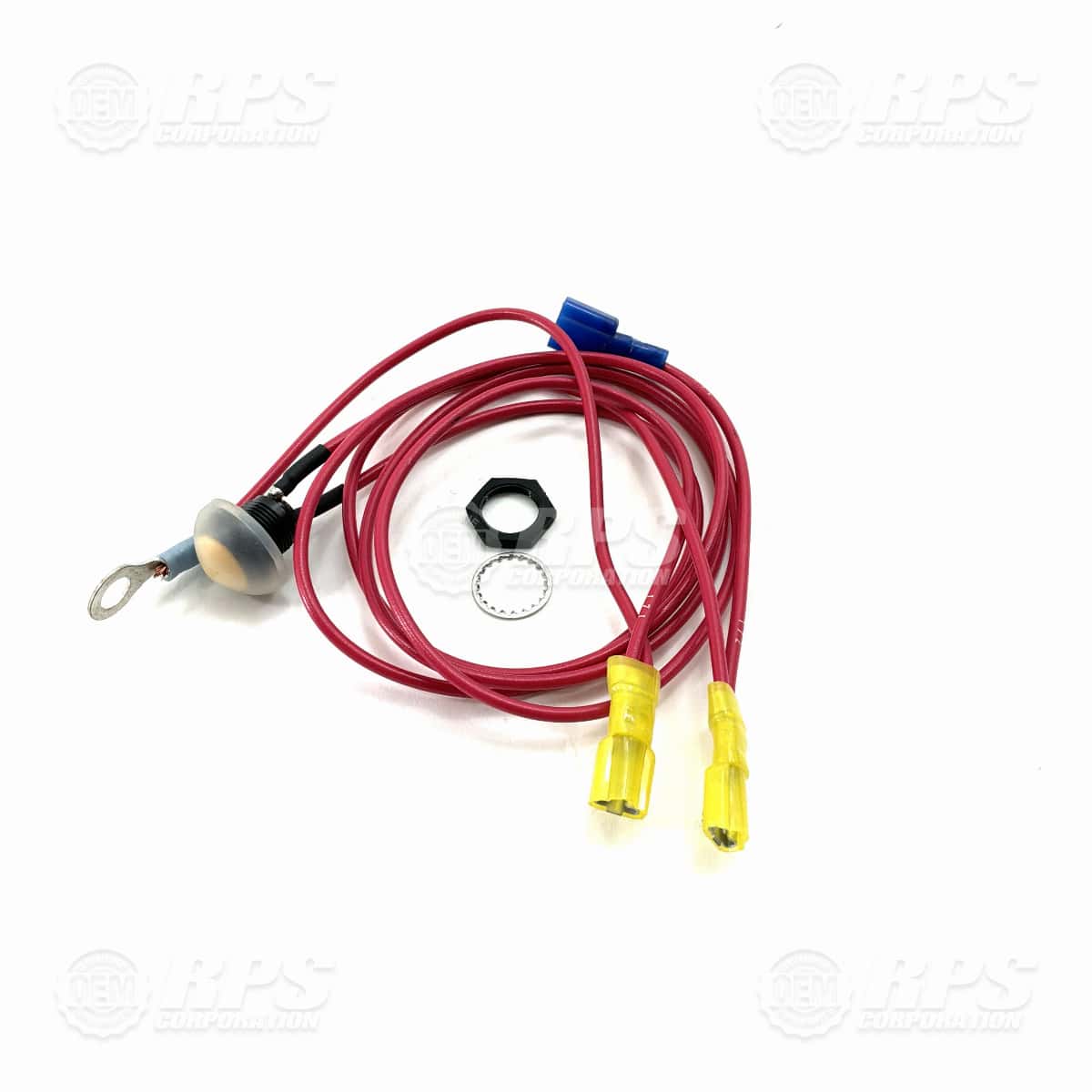 220-2290D - Switch,Push Button, Yellow, w/Hardware + Wires 