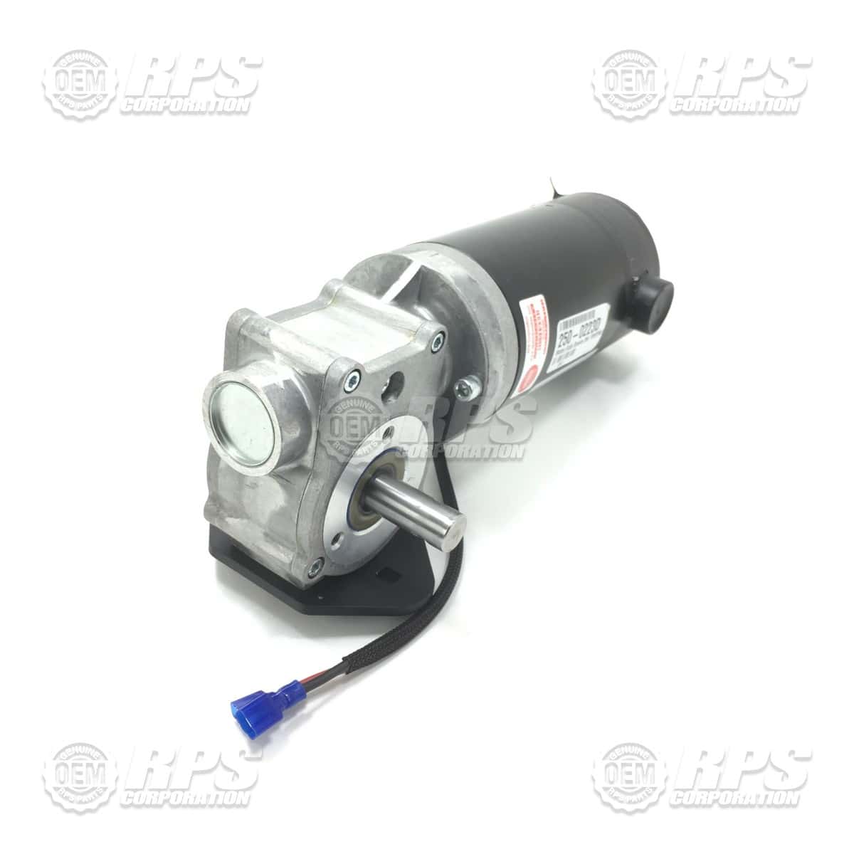 250-0223D - Motor,Side Broom,36v 106RPM,RH Right Side, Complete w/Mounting Bracket