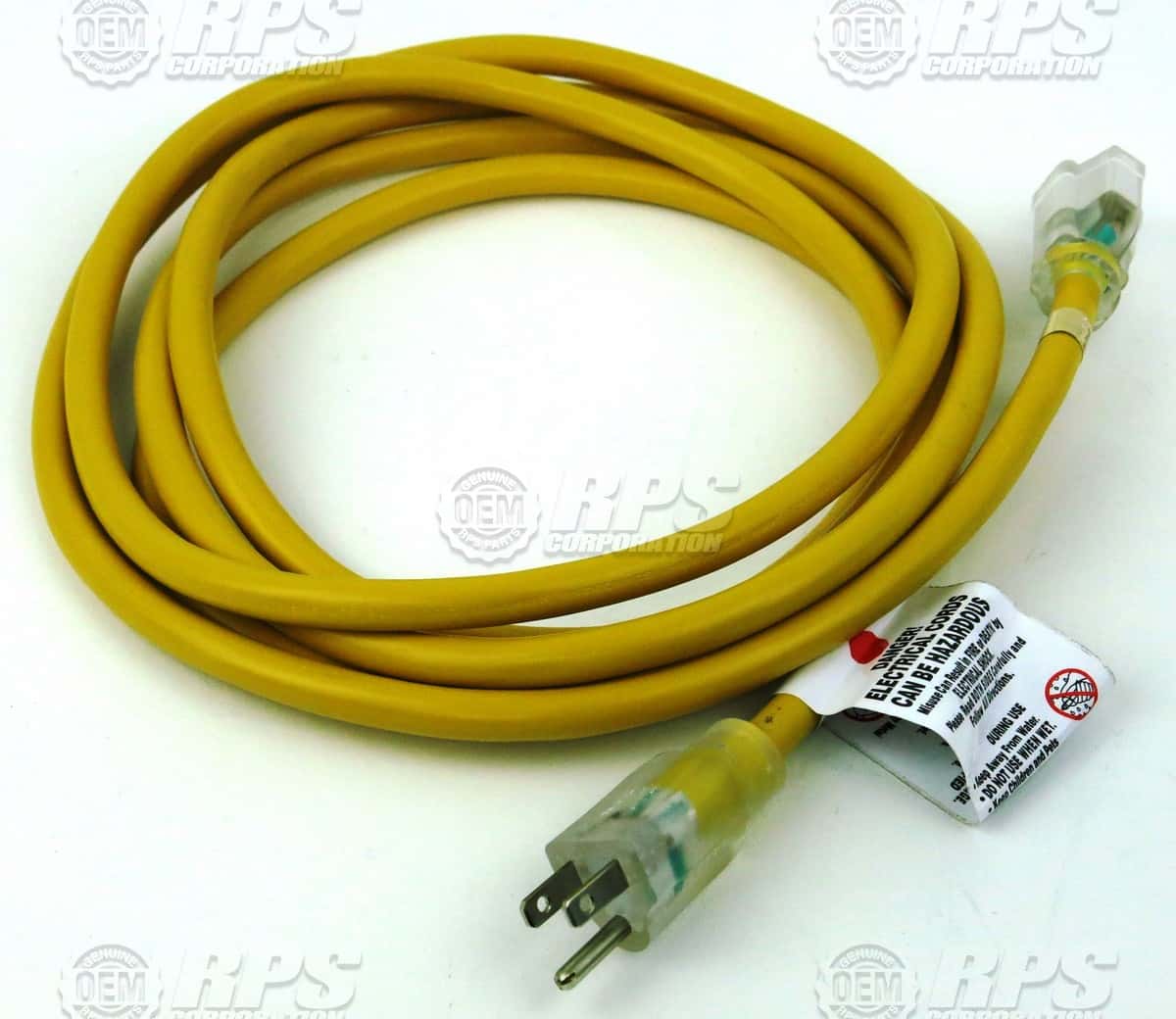 250-2441C - Power Cord,Yellow,10',12/3 