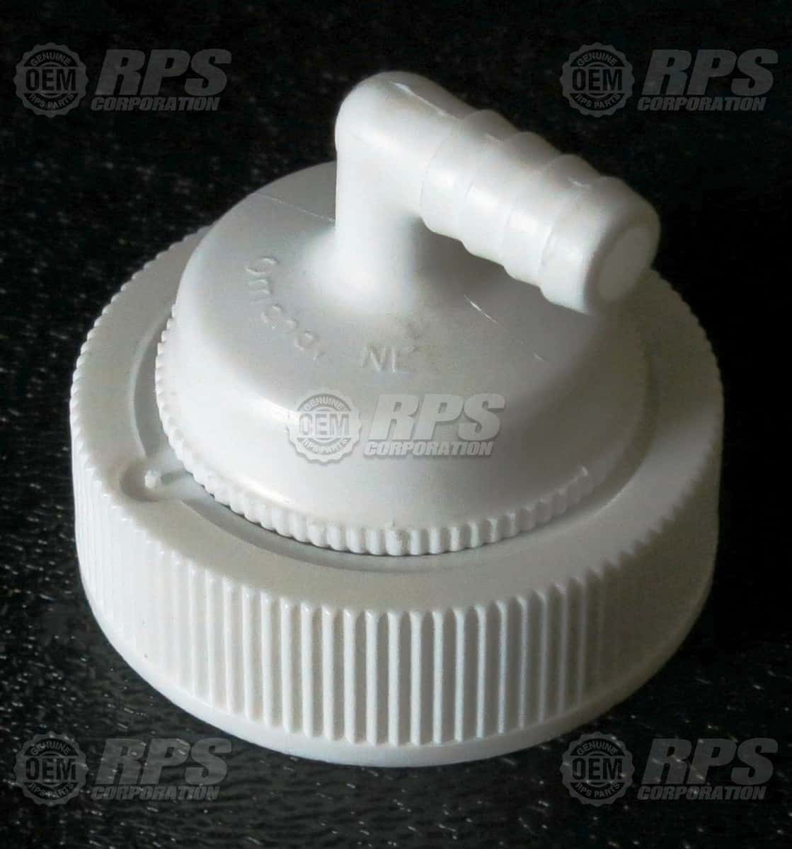 253-0115 - Cap,White,1/2 Gal.,w/90 degree 