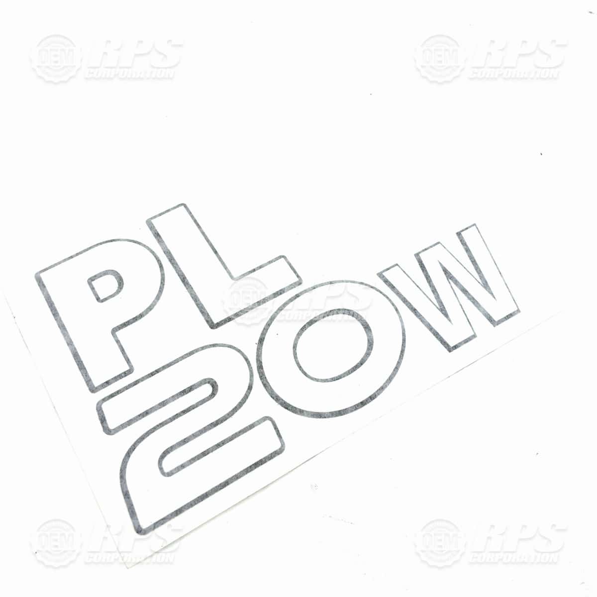 260-1400 - Decal, PL20W 