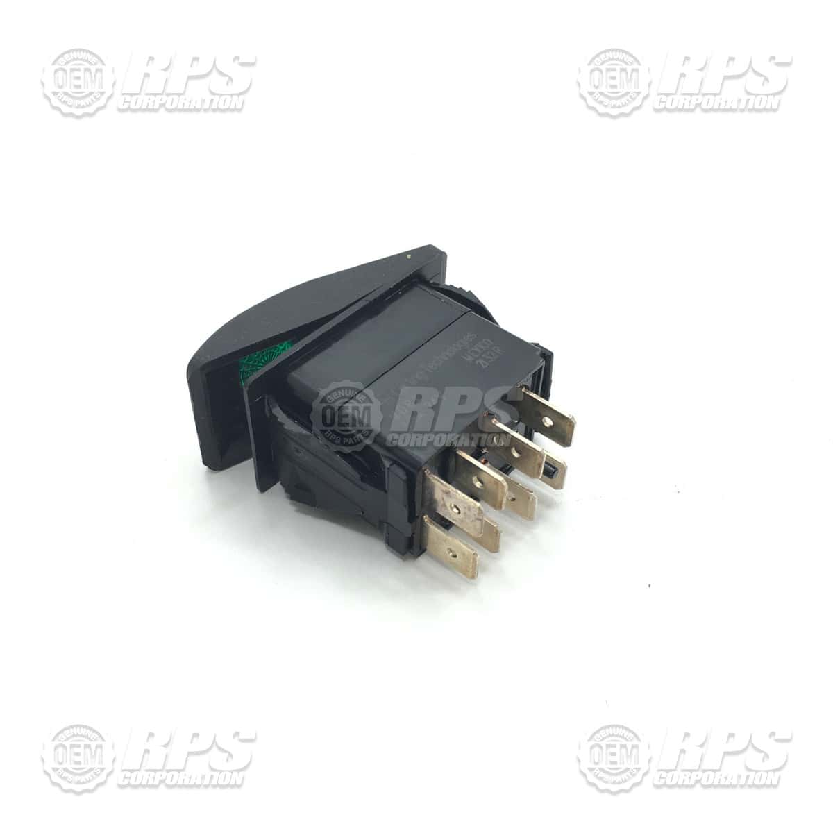 260-2351A - Switch,Rocker,Green,DPDT ON-ON 