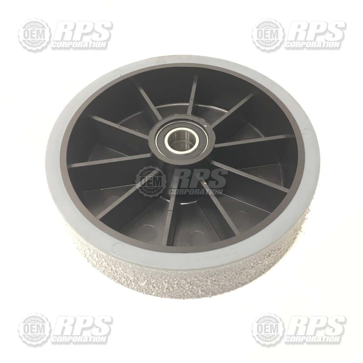 260-6181 - Tire, Grey, Poly, 8 OD x 2 W w/ Bearing 