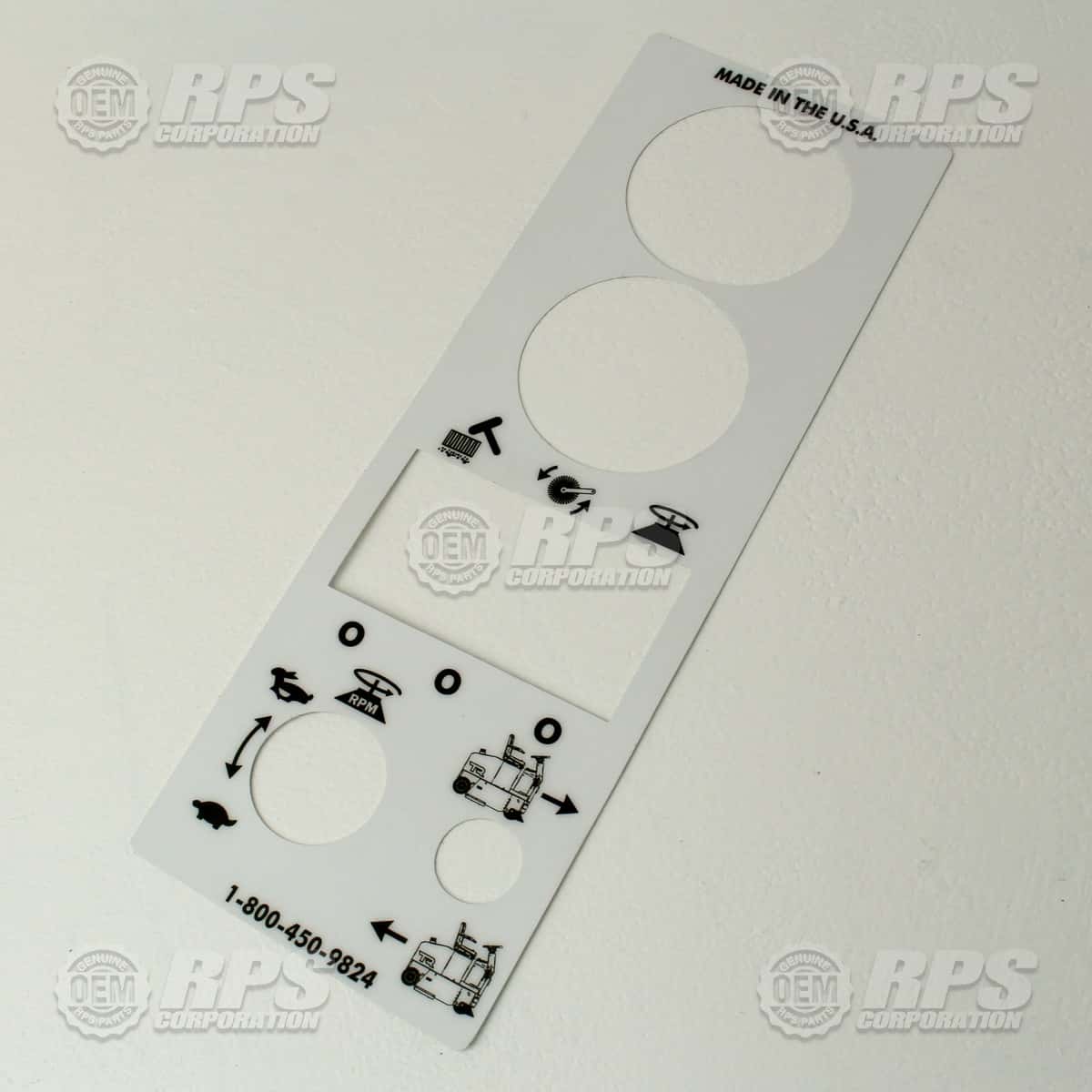 349-2013 - Decal, Control Panel, Top 