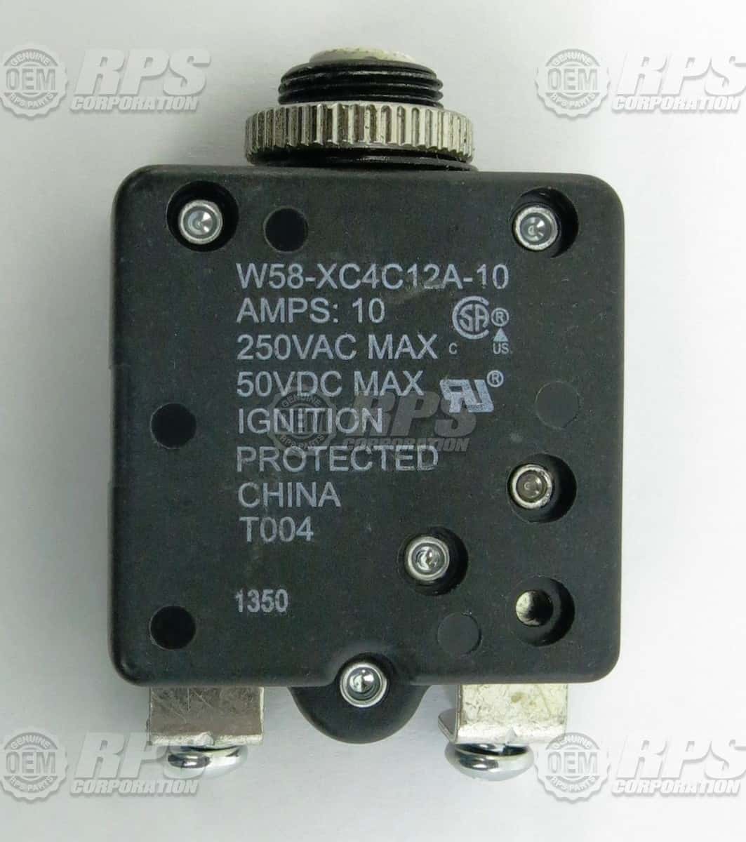 390-9610 - Breaker,Push Button,10a 