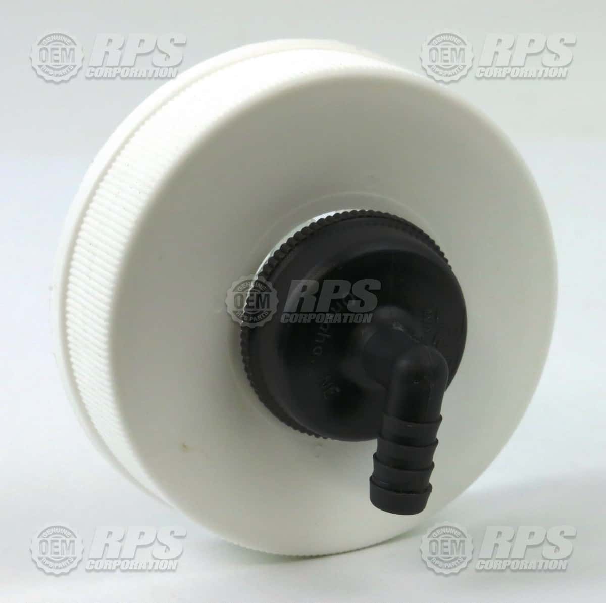 395-0211 - Cap,White,2.5 Gall w/90 Deg nipple 