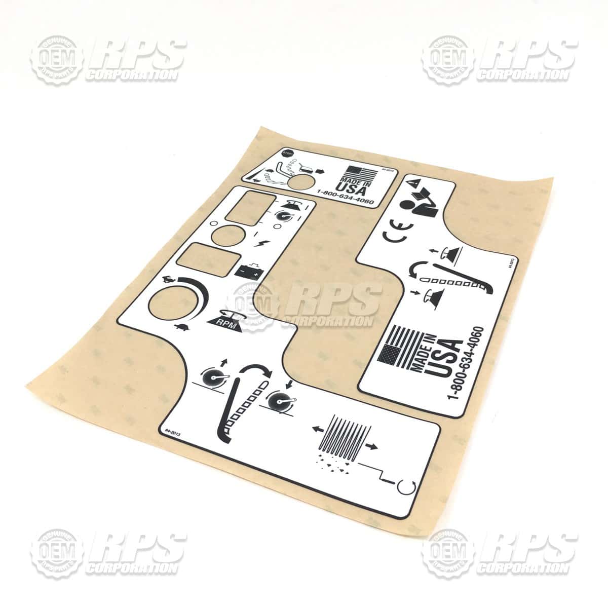 4-2013 - Decal, Control Panel  