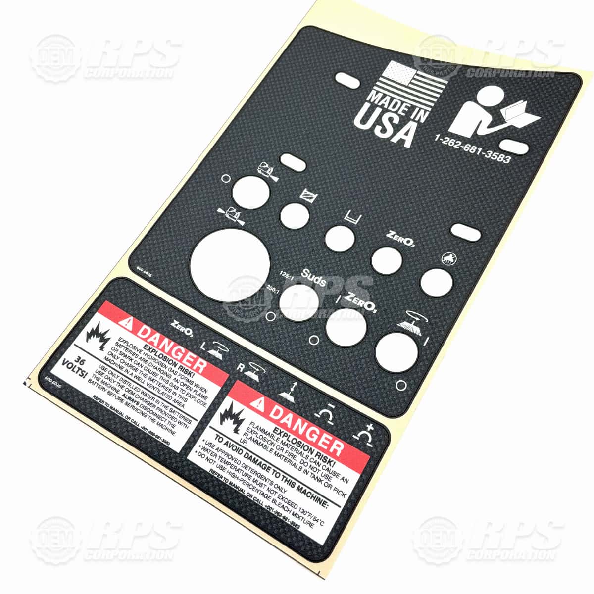 650-6026 - Decal, Control Panel, Side, Touch Screen 