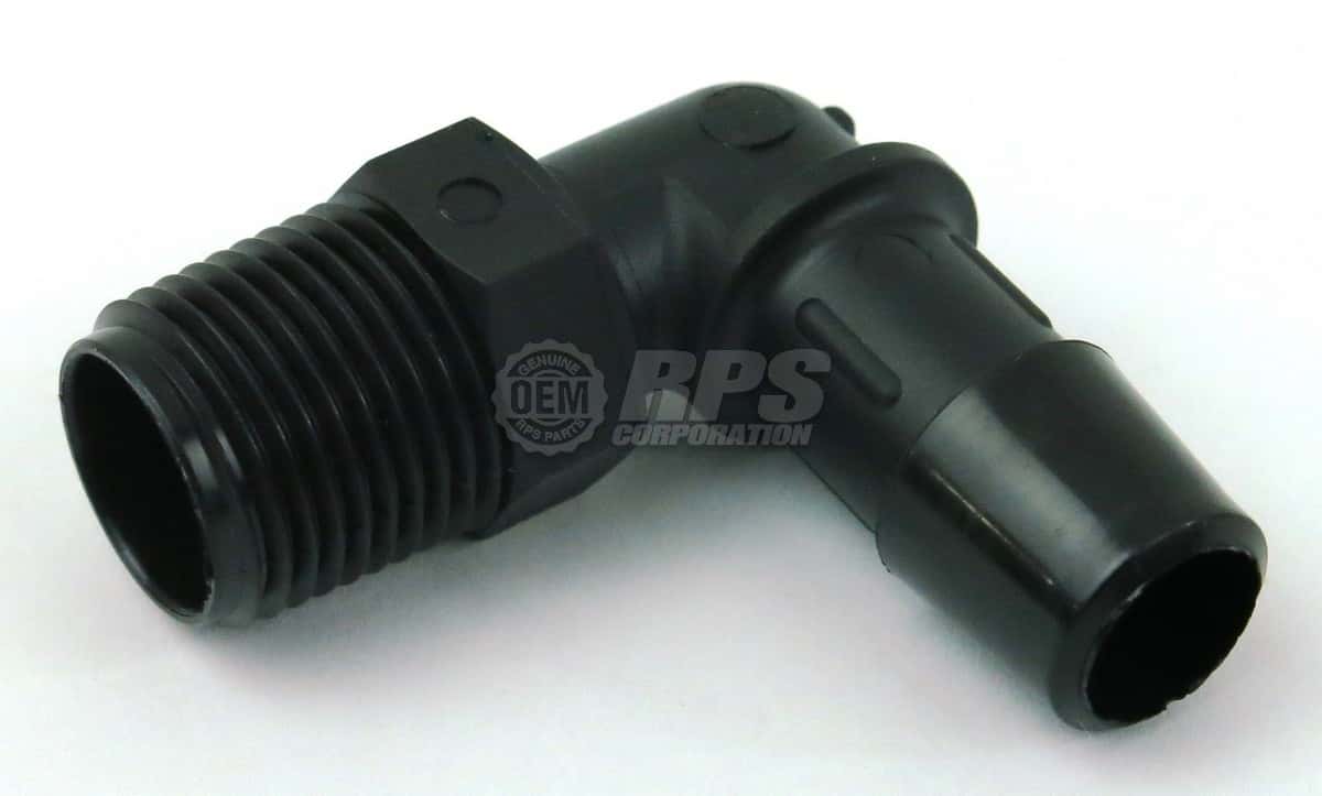 H-04764 - Elbow,1/2"Barbx3/8"MNPT Nylon 