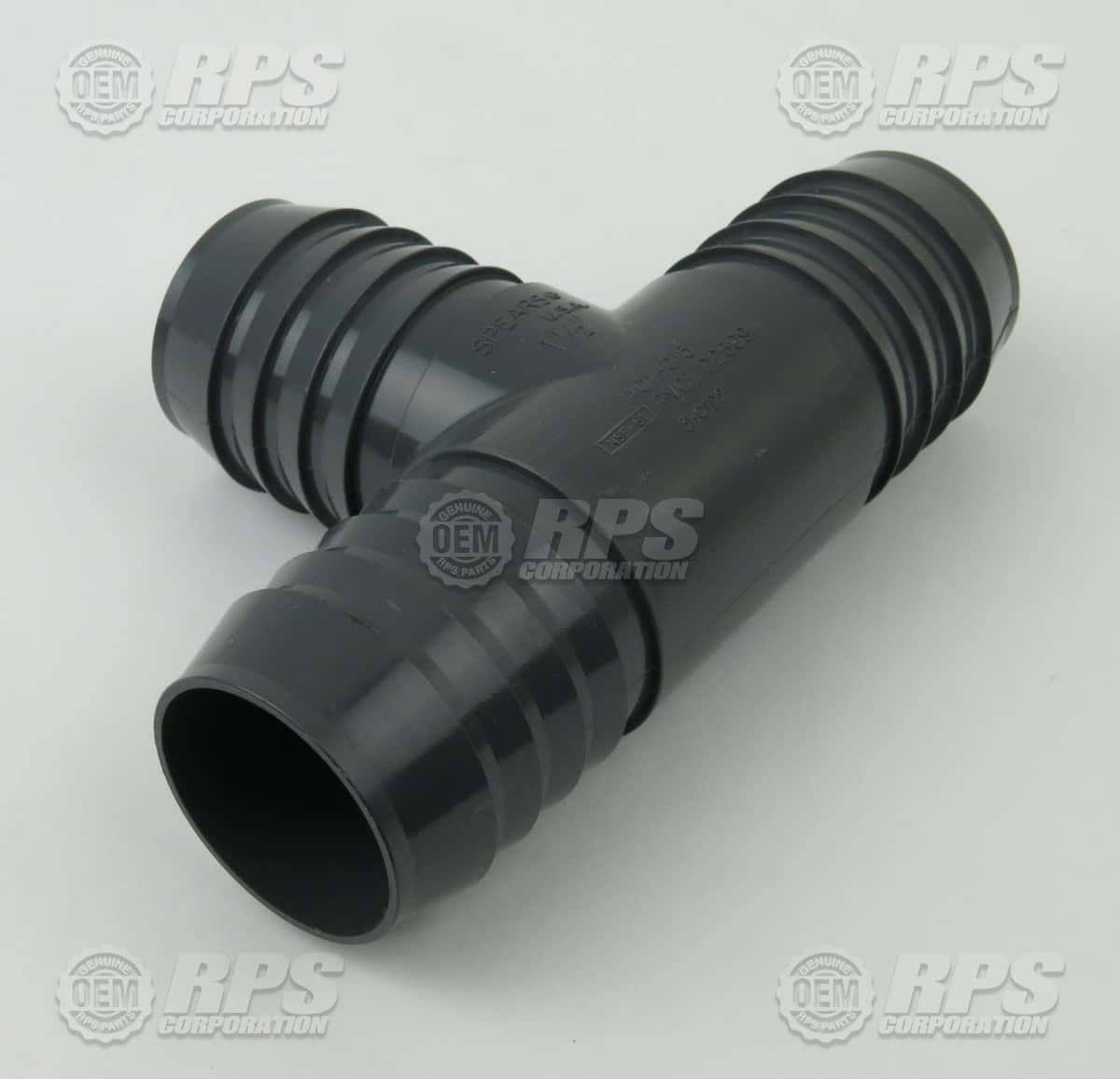 M-48315K65 - Fitting,Tee,1.5"Barbs Gray PVC 