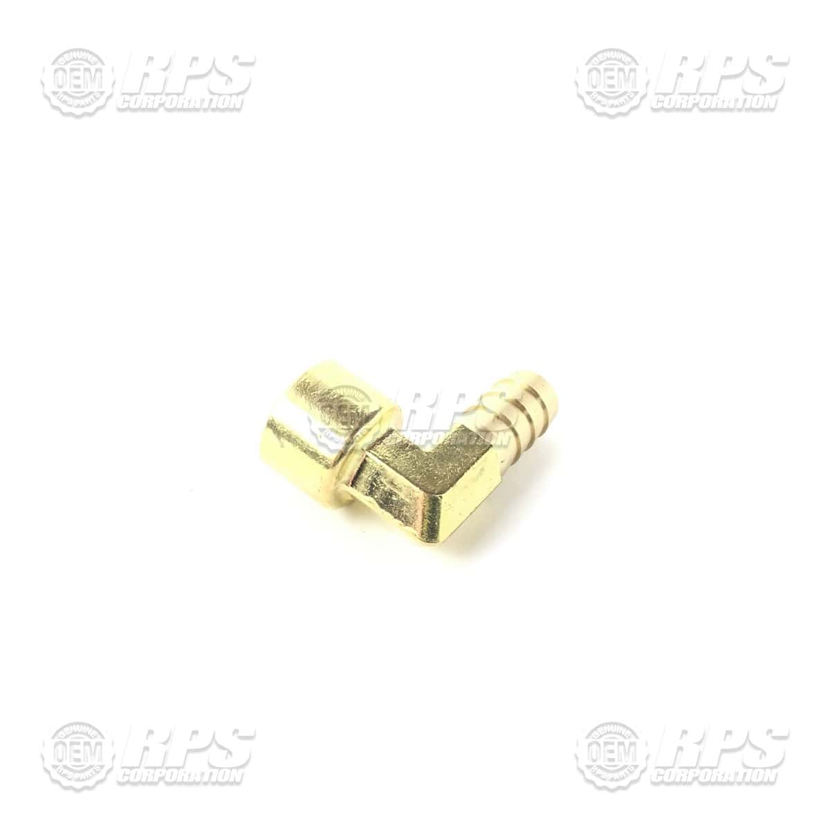 M-5346K126 - Elbow Fitting, 3/8" NPTF x 1/2" Barb, Brass 
