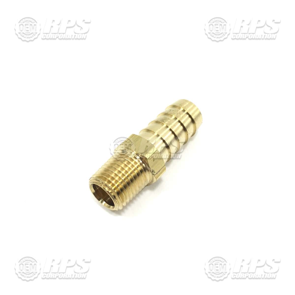 M-5346K22 - Hose Fitting,Brass Barbed, 1/4" MNPT  X 1/2" barb 